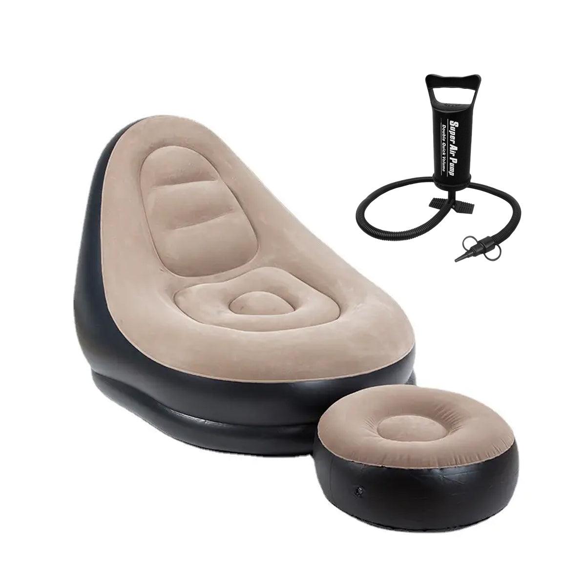 Inflatable Air Chair Seat Lazy Sofa Lounge Blow Up Ottoman Outdoor Couch