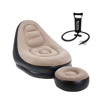 Inflatable Air Chair Seat Lazy Sofa Lounge Blow Up Ottoman Outdoor Couch